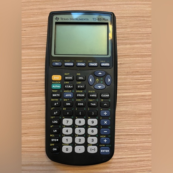 Gently used TI-83 plus graphing calculator w cover Batteries provided w purchase - Picture 1 of 1